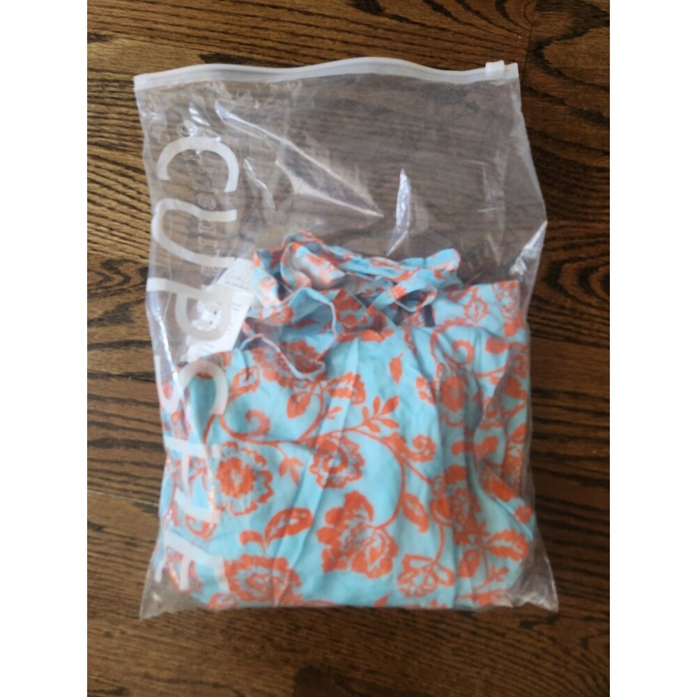 NWT CUPSHE Cutout Mini Dress Blue Orange Floral Summer Sundress Boho - Medium - Picture 8 of 8